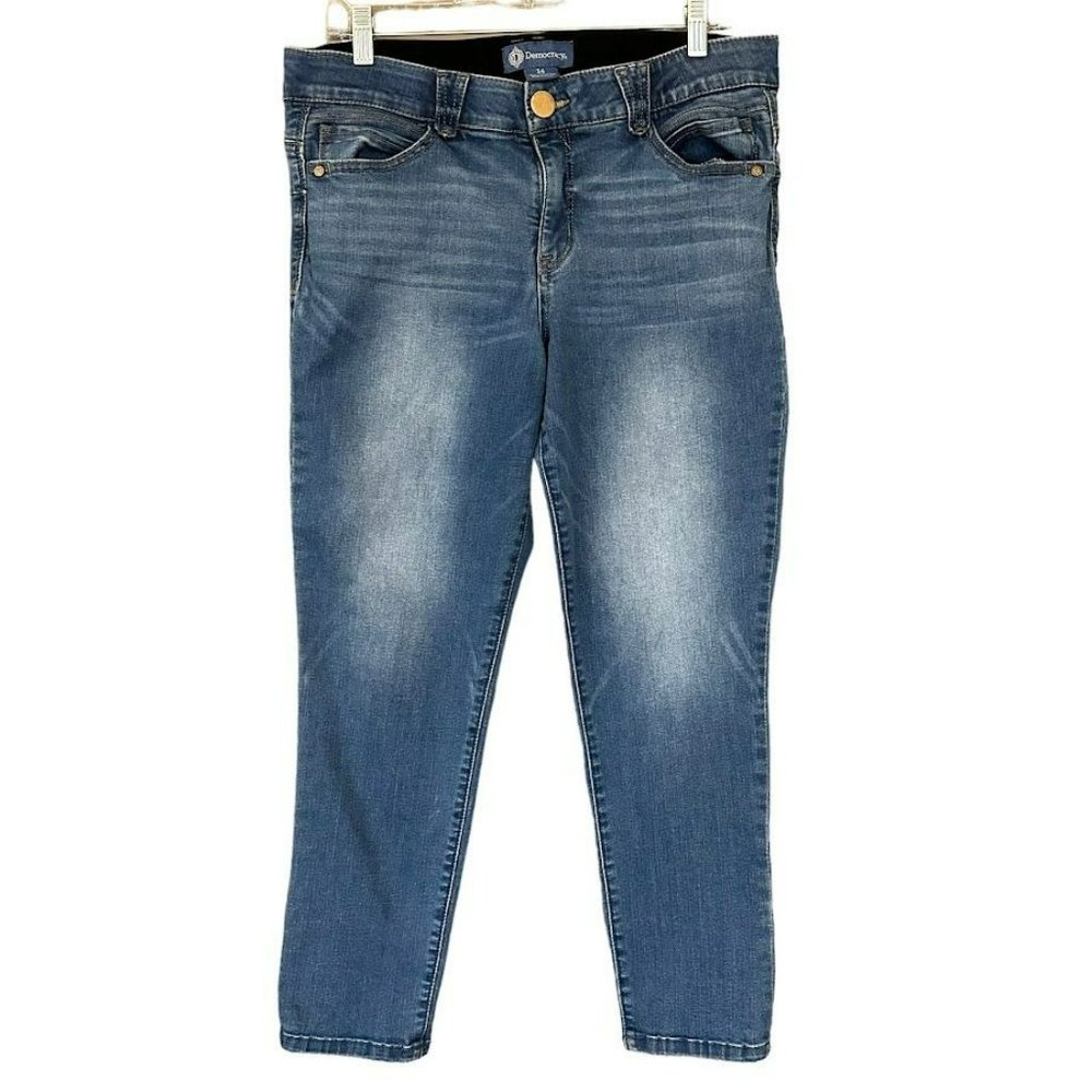 Democracy Ab Technology Absolution Mid Wash Skinny Jeans Womens 14